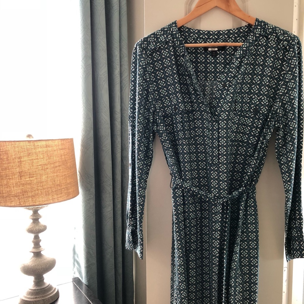Banana Republic | Green Tie-Waist Dress | 12